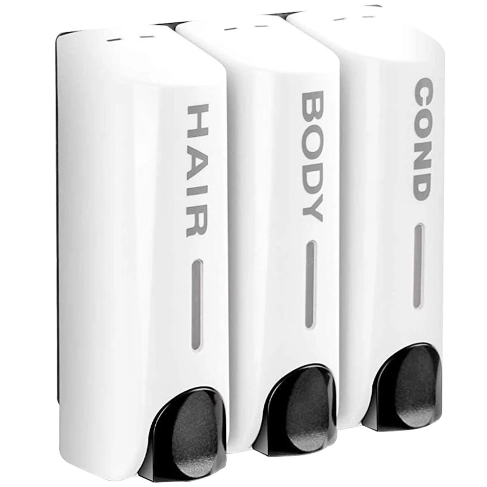 300ML Soap Lotion Dispenser Wall- Mounted Manual Liquid Dispenser Refillable Soap Dispenser for Kitchen Bathroom Washroom: Clear