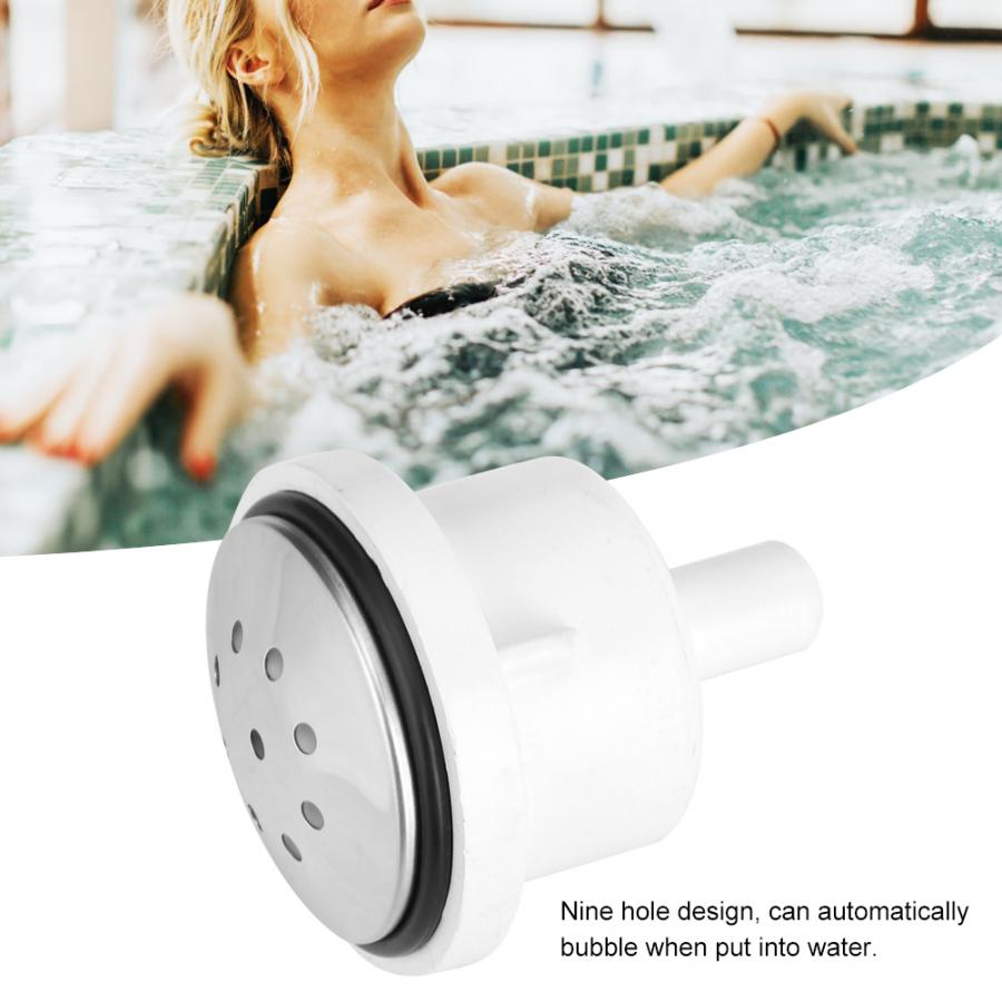 Luftboble jet spa luft dyse badekar spa plast 9 hullers luft jet luft dyse udskiftning spa badeværelse tilbehør