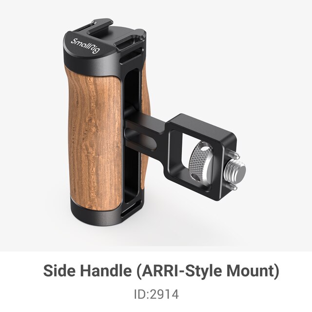 SmallRig Universal DSLR Camera Cage maniglia laterale per Sony/Canon/Nikon Camera Mini impugnatura in legno 1/4 viti scarpa fredda 2913 /2914: Handle(ARRI)