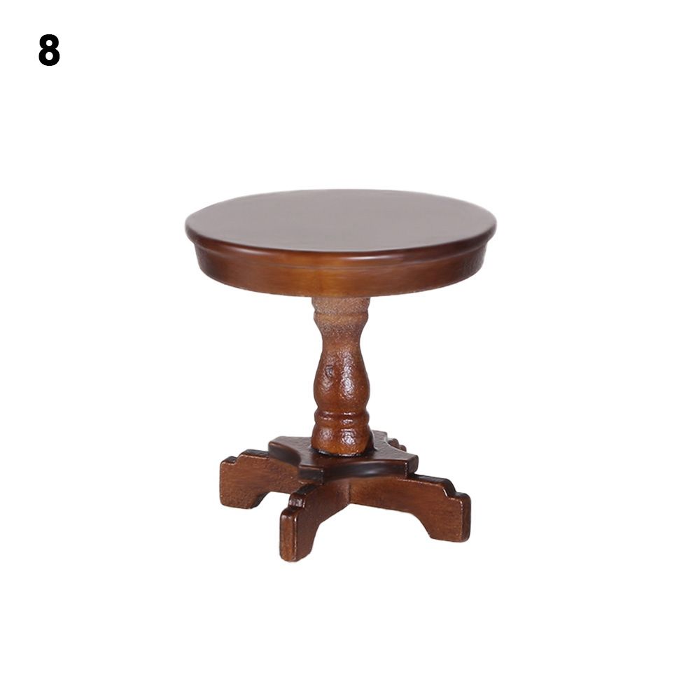 1/12 Puppenhaus Mini Holz Couch tisch Wohnzimmer Miniatur Simulation Tisch Möbel Spielzeug Puppenhaus Dekoration Zubehör: Tiefe Blau