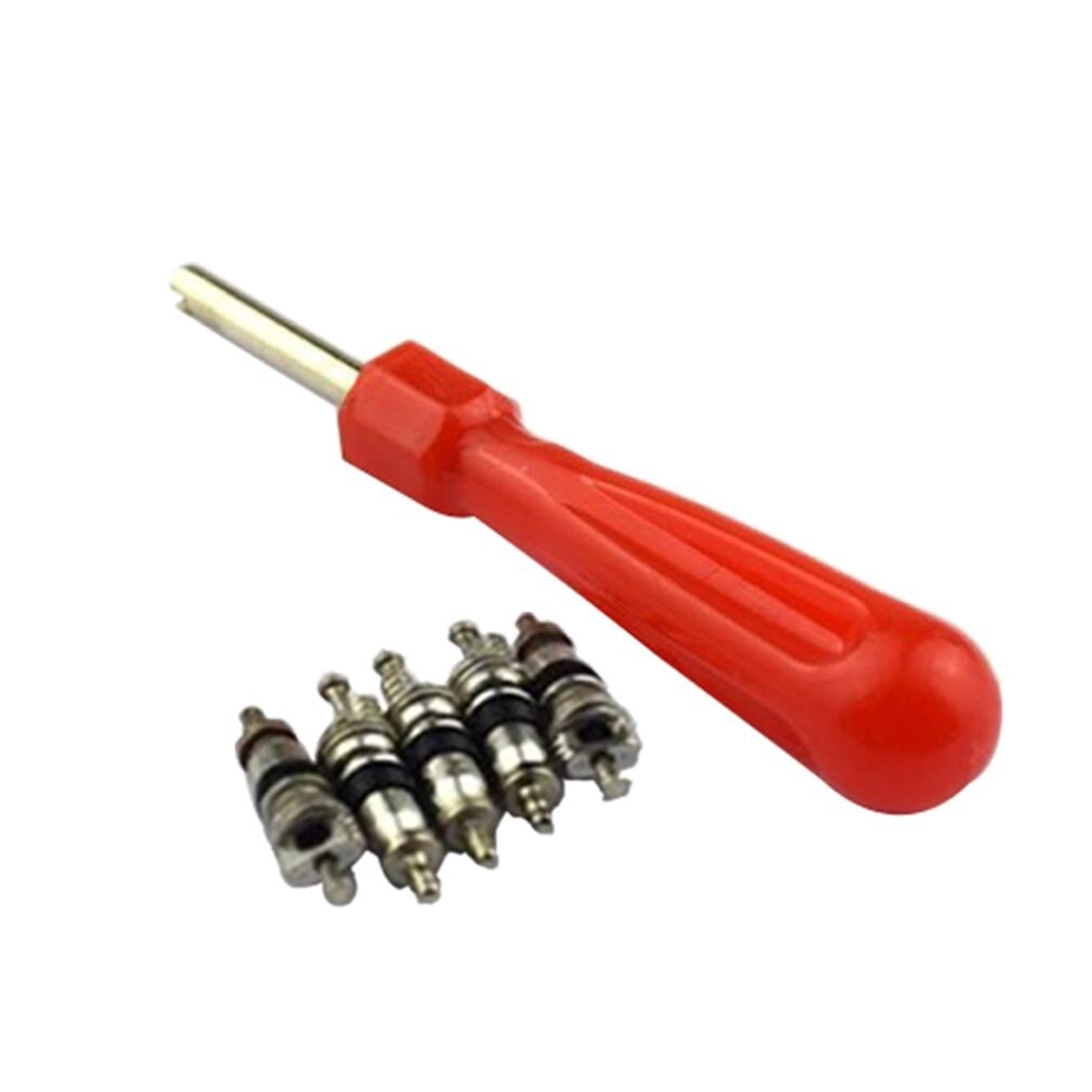 Automobiel Autoband Ventiel Core Remover Installer Gereedschap Met 5 Ventielen Band Reparatie Tool Kit