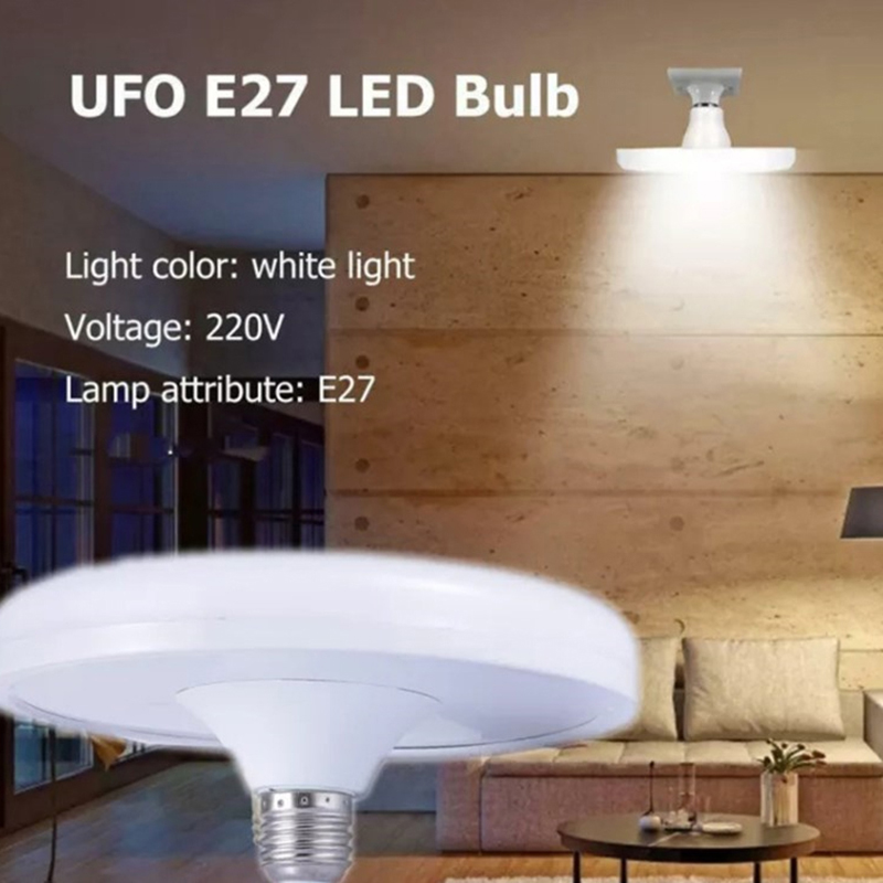1 stk. 220v led-pære  e27 led-lamper superklare 12w 15w 20w 30w ufo led-lys indendørs koldhvid belysning bordlamper garagelampe