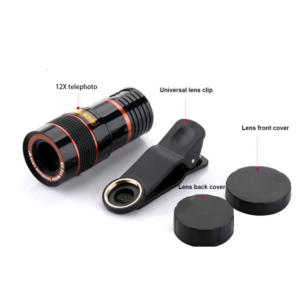 Universal 8x12x Mobile Phone for Camera Smartphone Lens HD low light level night vision Easy to carry Mobile phone telescope
