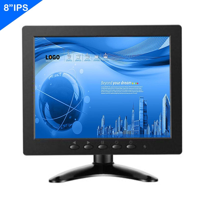 ZHIXIANDA 8 inch IPS 1024*768 monitor met BNC HDMI AV VGA USB ingang voor Auto CCTV DVR Microscoop