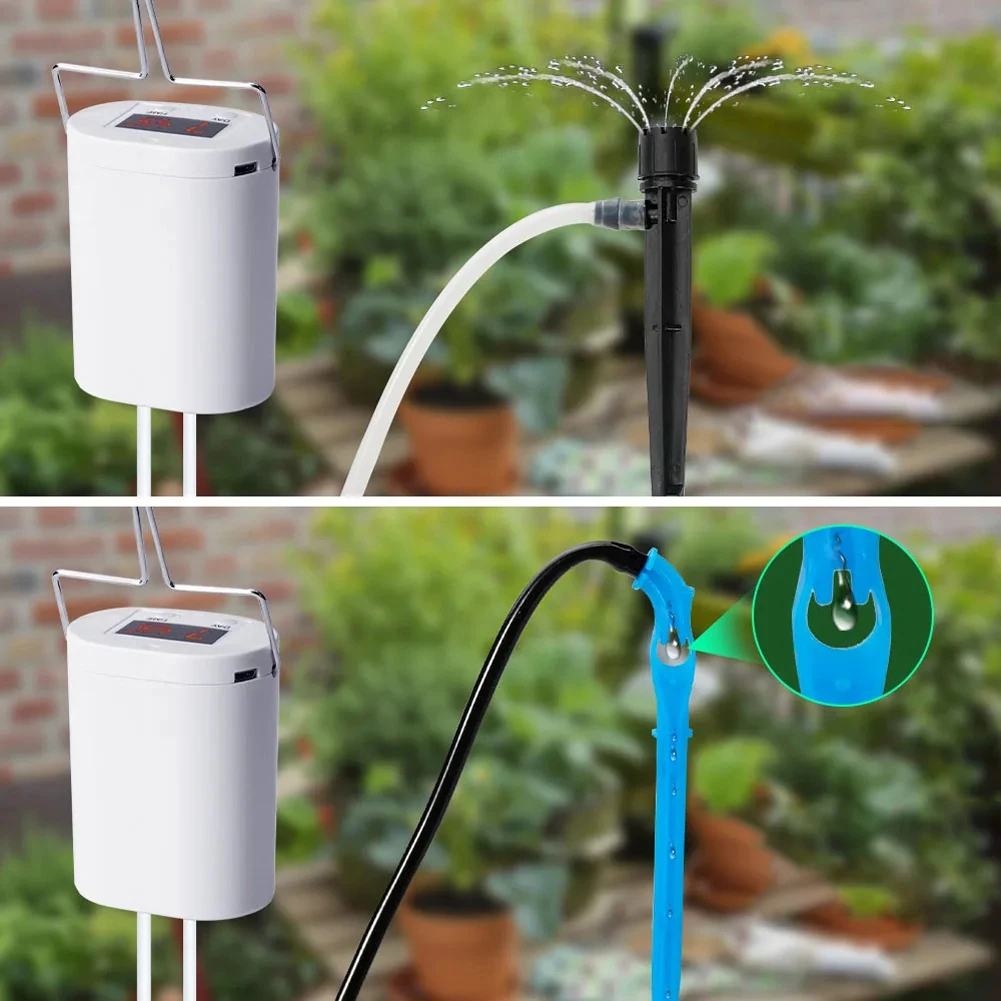 Automatic Plant Flower Watering Pump 2/8/16 Heads Pump Flowers Home Sprinkler Drip Irrigation Device Garden Self-Watering Tool