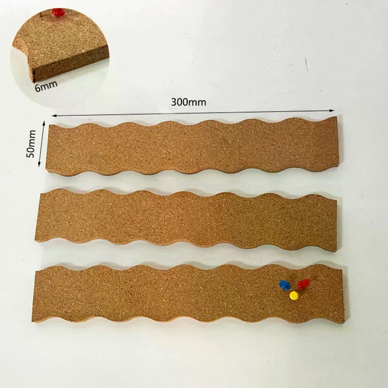 2/4 Stück selbstklebende Korktafel-Streifen, Zauberstab-Organizer, Bekanntmachung-Streifen, Tafel, Nachrichtentafel, Fotos, Anzeige, Heimbüro-Dekoration