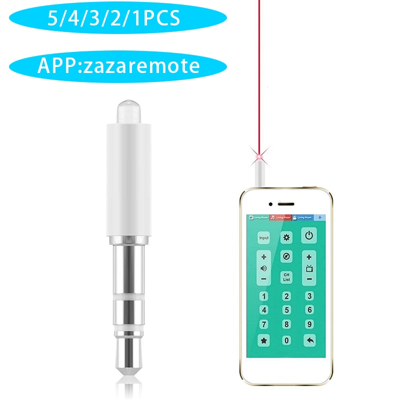 5/4/3/2/1 pièces Mini 3.5mm Jack infrarouge Mobile IR télécommande sans fil pour Smartphone IOS/Android