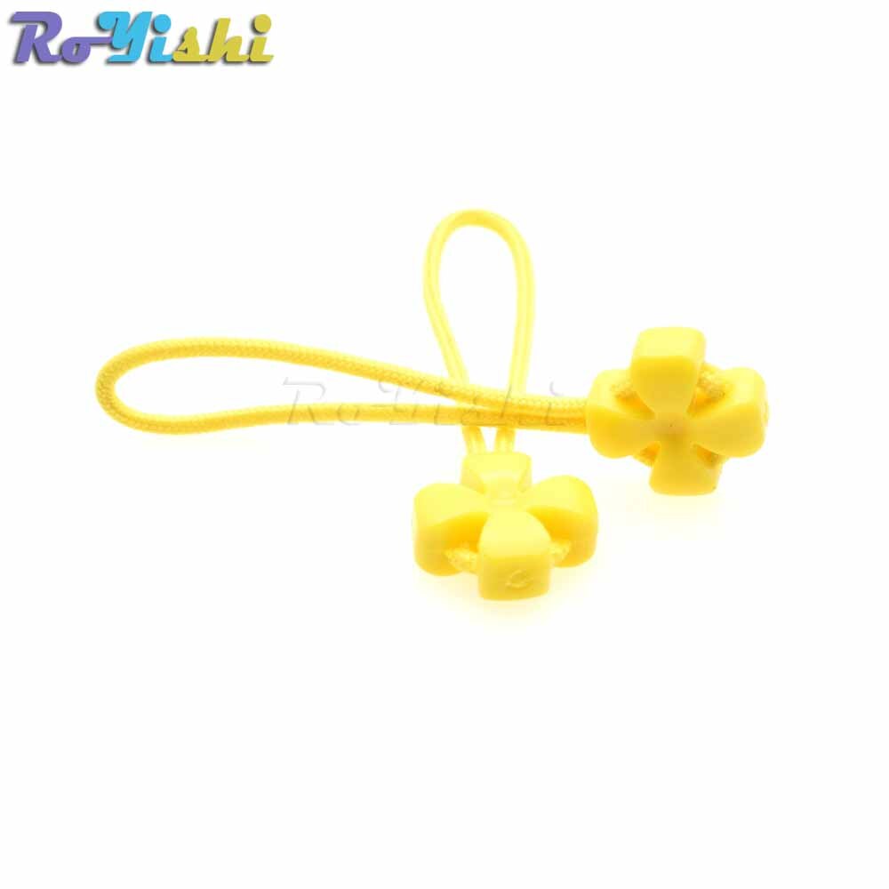 Lot de 7 tirettes de fermeture éclair, cordon de couleur mixte, sangle Lariat noir pour accessoires de vêtements: Yellow