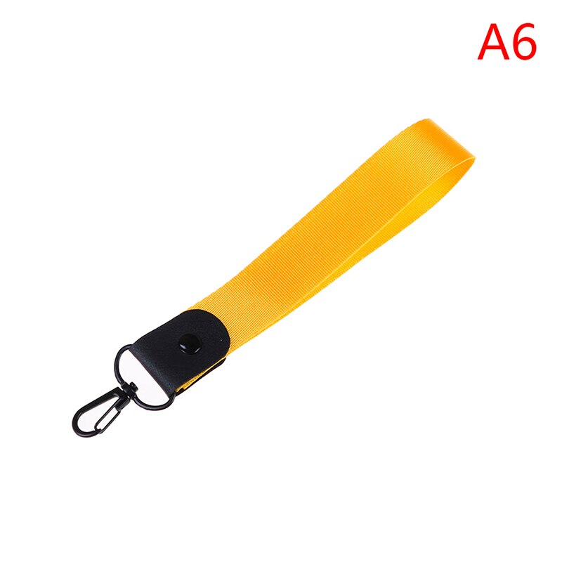 1 Pcs Einfarbig keychain Tag Lanyard Ausweis Pass Neck Strap Handy Straps Abzeichen Halter DIY Hängen Seil: A6
