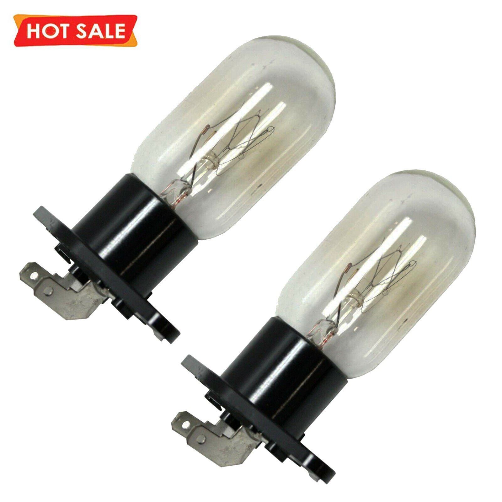 2x 240V / 25W Microwave Oven Light Bulb Lamp With Base Vertical Right T170 Base