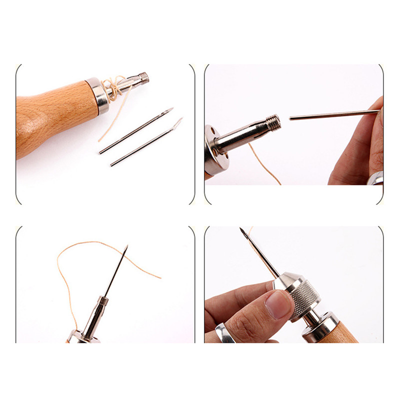Lederen Hand Stitcher Stiksels Machine Lederen Carving Stiksels Tool Lederen Carving Haak Priem