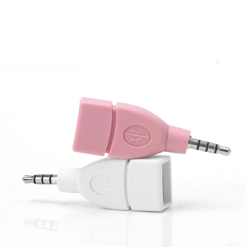 Universal 3.5mm Male Aux Audio Plug Jack To USB 2.0 Female Converter Adapter