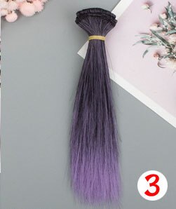 1pcs 15*100cm Doll Accessories Straight Synthetic Fiber Wig Hair For Doll Wigs High-temperature Wire: 3