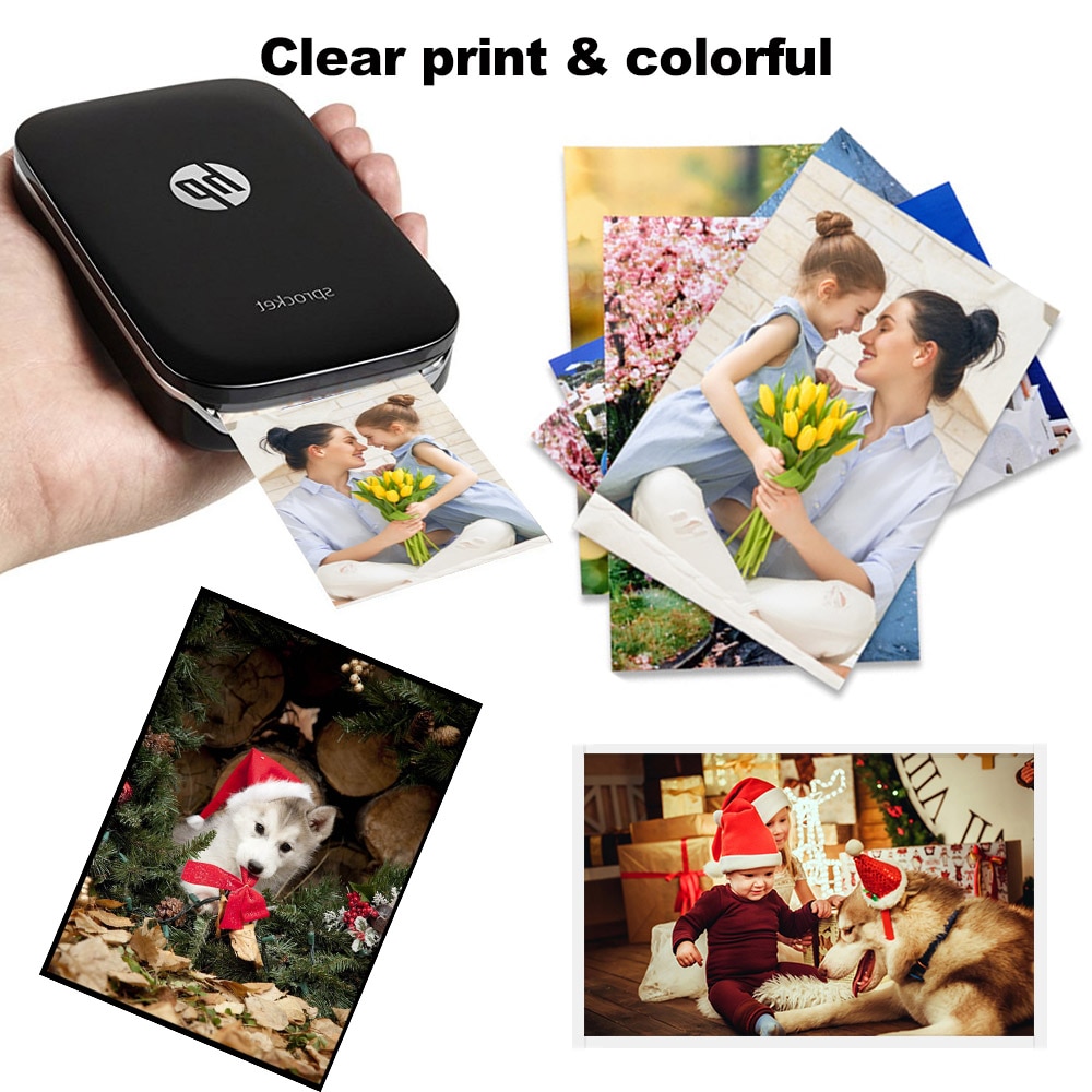 Absonic 20 Sheets Compatible for HP Sprocket&Sprocket 2-in-1 Mini Photographic Paper Pocket Photo Printer Zink Paste Photo Paper