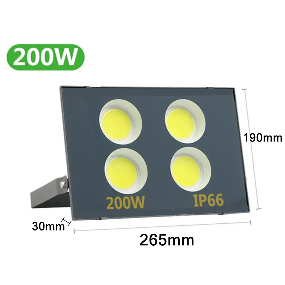Led udendørs projektør spotlight  ip66 vandtæt lampe  ac220v led projektør have gadelampe 50w 100w 200w 300w 500w 600w: Grøn