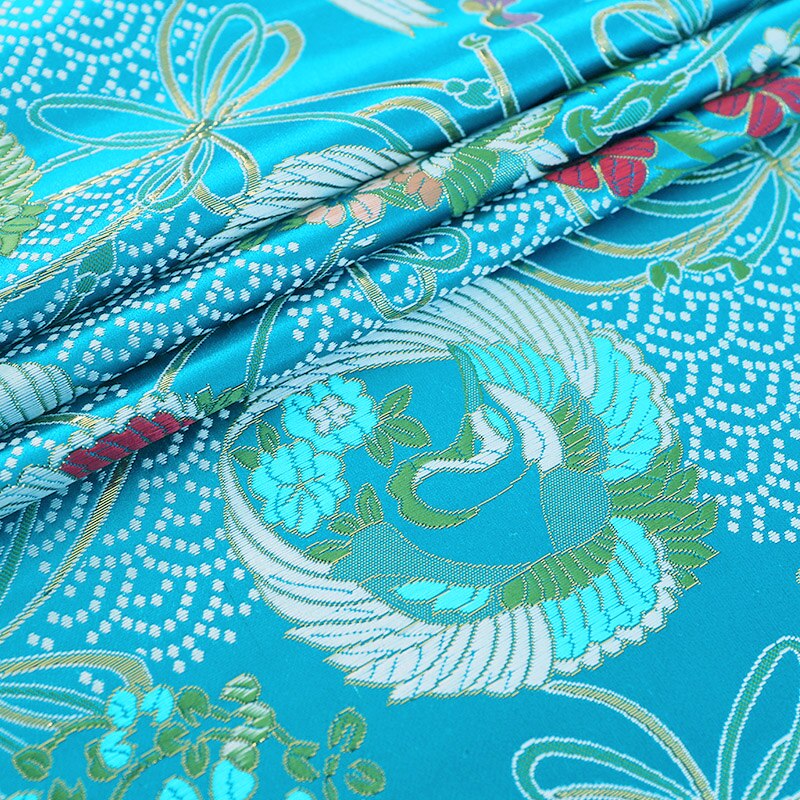 Satijnen Stof Brokaat Jacquard Kleding Stoffen Naaien Cheongsam Kimono Voor Diy Patchwork Naad Kledingstuk Materiaal