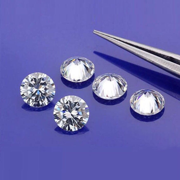 Preço de atacado ef cor 0.4ct 4.5mm claridade vvs forma redonda corte brilhante moissanite para anel pulseira brinco diamante