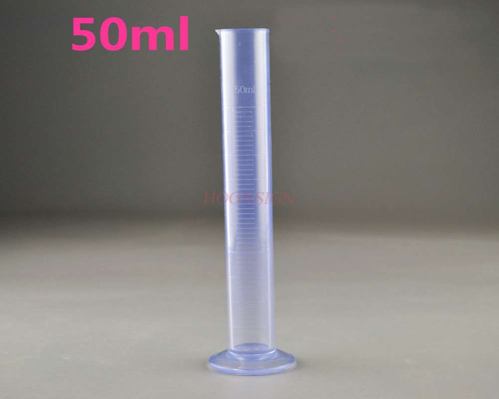 Laboratorieutrustning tillbehör 50ml genomskinlig plastcylinder med gradering