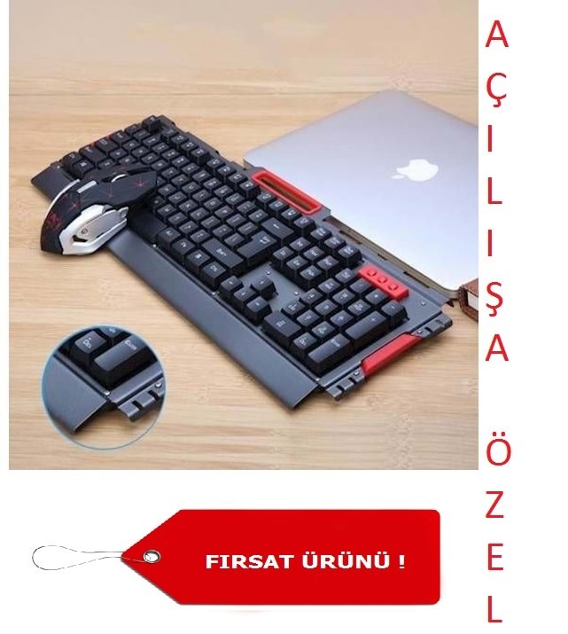 Gamer trådbunden spelarset tangentbord + mus med mekanisk känsla