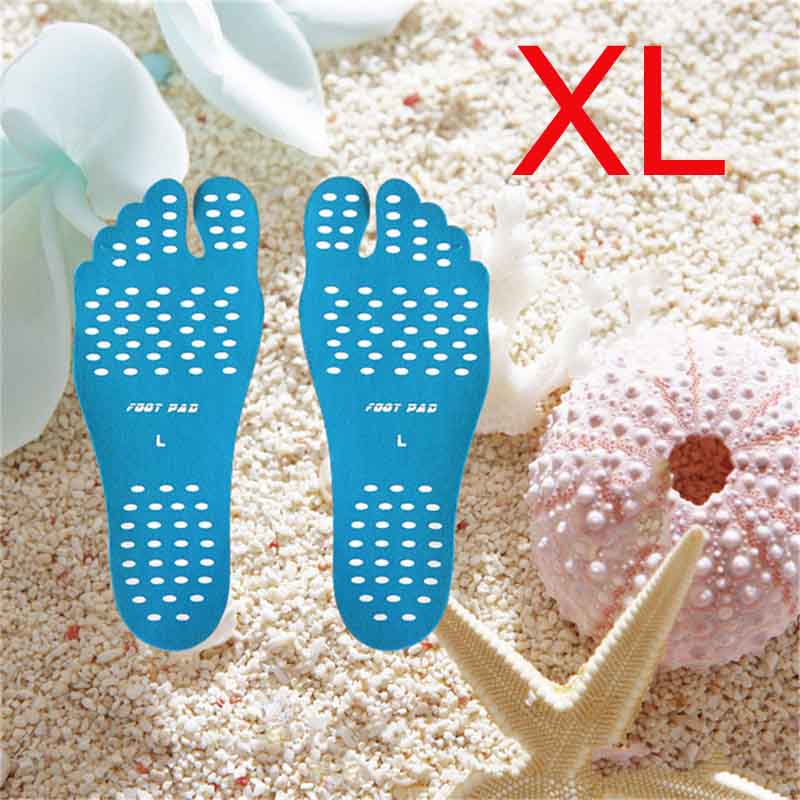 Beach Shoe Invisible Sticker Adhesive Beach Insoles Beach Pads SolesElastic Flexible Pool Barefoot Anti-slip Pads Men Women: Light yellow
