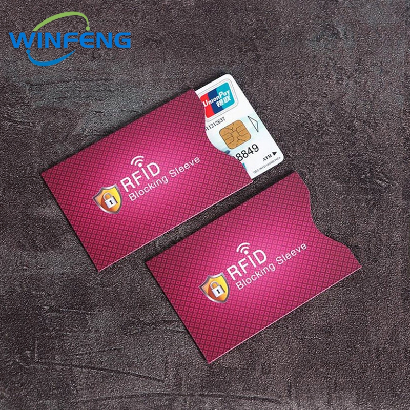5Stck Aluminium Folie Anti RFID Karte Halfter NFC Blockierung Leser sperren Ich würde Bank Karte Halfter fallen Schutz Metall Kreditkarte fallen: Gold
