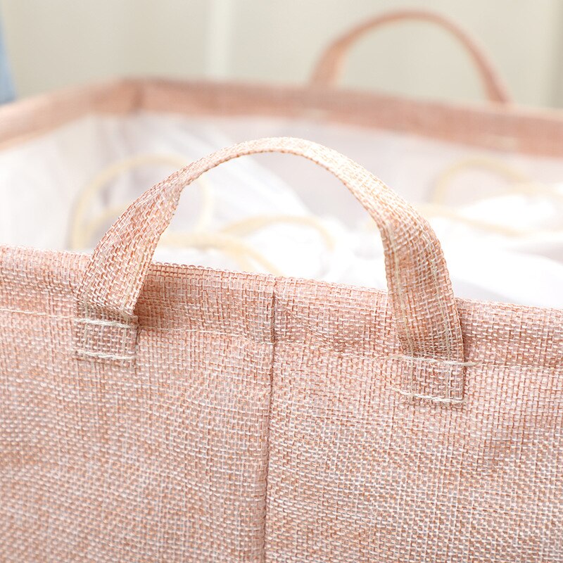 Cesta plegable para la colada, organizador de ropa sucia portátil, cesta de almacenamiento con cordón, cesta plegable de alta capacidad