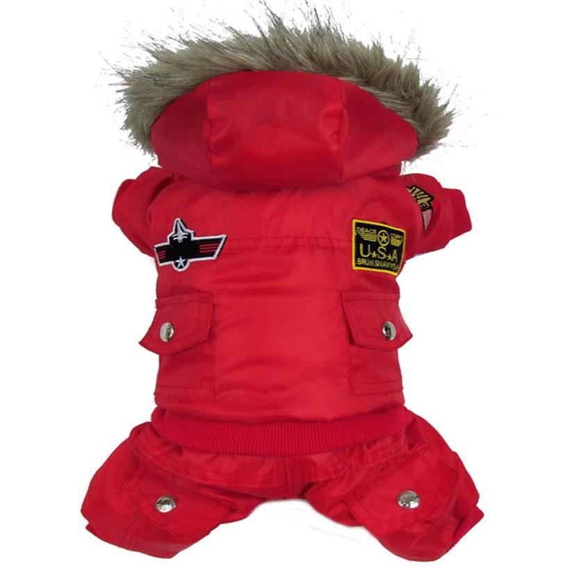 Hupullinen haalari vedenpitävä pieni koiran vaatteet lentäjä fleece talvitakki lumipuku ulkokoira kissa parka takki kangas