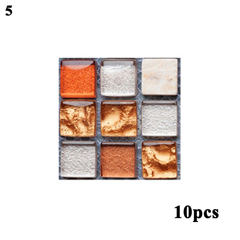 3D Magic Gel Tegels Zelfklevende Mozaïek Tegel Voor Keuken En Badkamer Backsplash Creatieve Baksteen Kristal Behang-1 Vel: 5