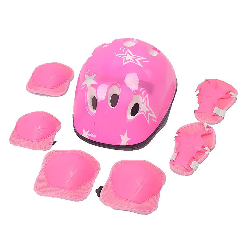 6/7 PCS Children Outdoor Sports Protection Sets Three Colors Skating Protective Gear Set Roller Wrist Guards Elbow Pad Knee Pad