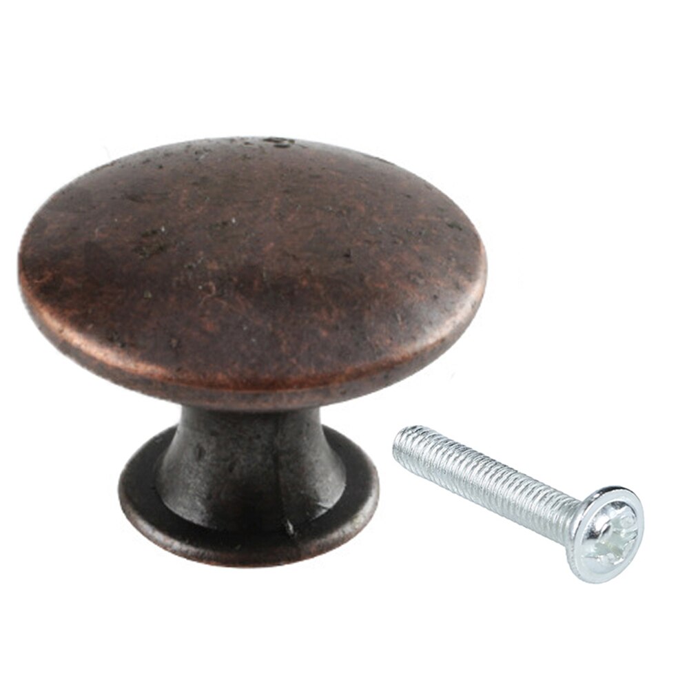 Rundt træknap møbler skuffeskab håndtag til skab håndtag knopper hardware 1pc: Bronze