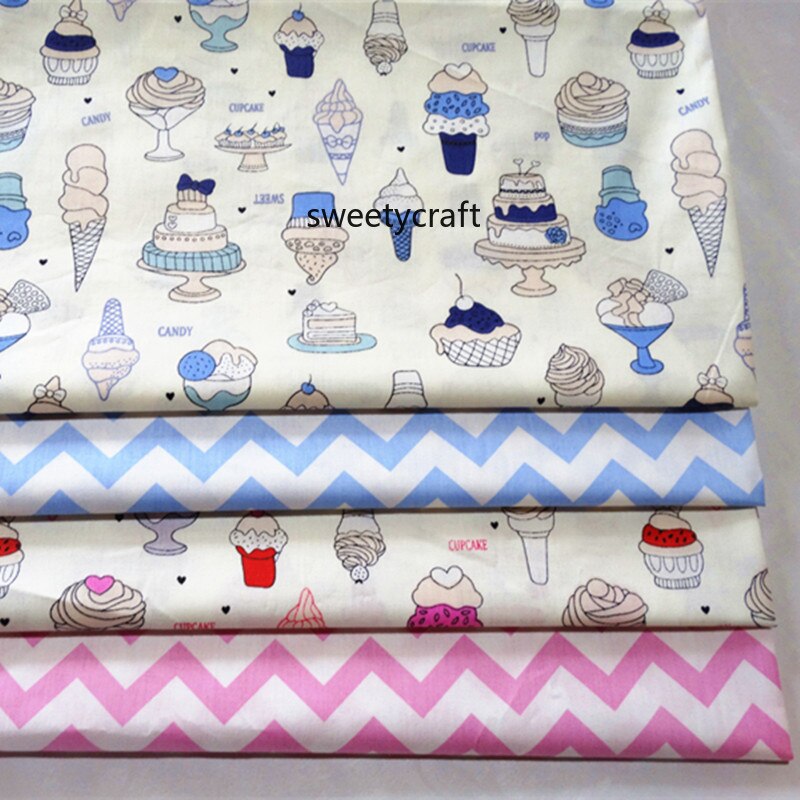 160x50cm anniversaire gâteau imprimer 100% coton tissu par demi mètres tissus patchwork pour bricolage matériel de couture bébé robe feuille tissu