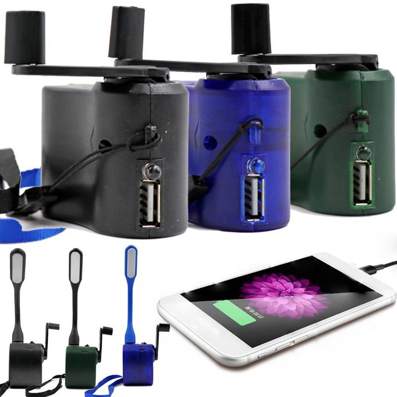 Cool Outdoor Emergency Mobile Phone Charger USB Charging Crank Power charger Hand Hand Dynamo Portable N3N1