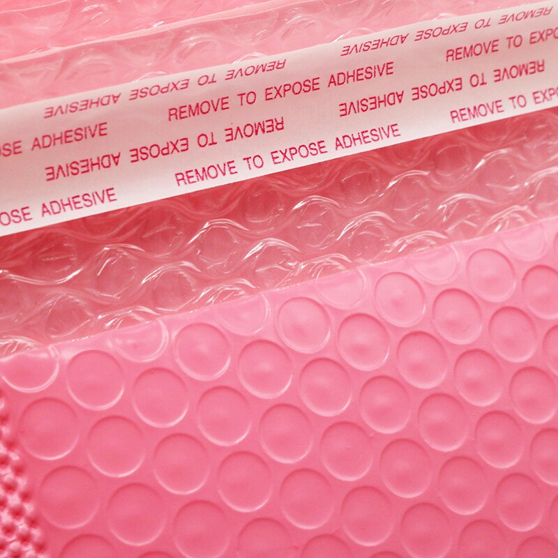 50pcs Express Packing Bag Bubble Envelope Pink Mail Envelope Lined Polymail Bag Self-sealing Book and Magazine Packing Bag