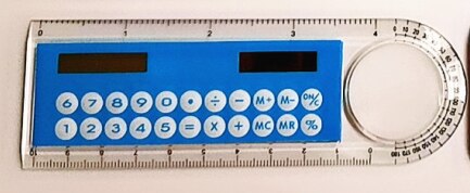 Cartoon Mini Calculator 8 Digits Display Dual Power Supply Cute Candy Color Calculadora Solar Hesap Calculatrice: Blue 1Pcs