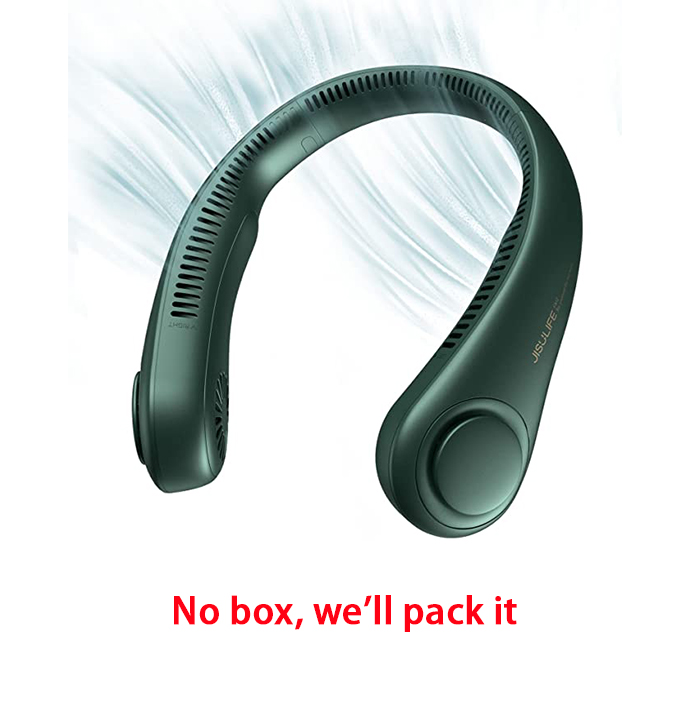 Xiaomi JISULIFE portatile collo fan mano libero Bladeless fan 4000mAh indossabile personale fan senza foglie ricaricabile USB alimentato3 velocità: verde NOT scatola