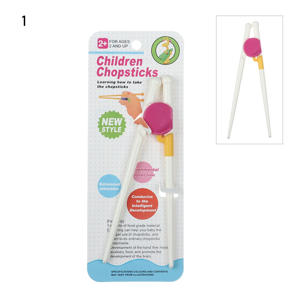 Palillos de comida de dibujos animados para niños y bebés, palillos de fácil uso, divertidos, para aprendizaje y entrenamiento, juego de cena, herramientas de cocina, 1 par: 1