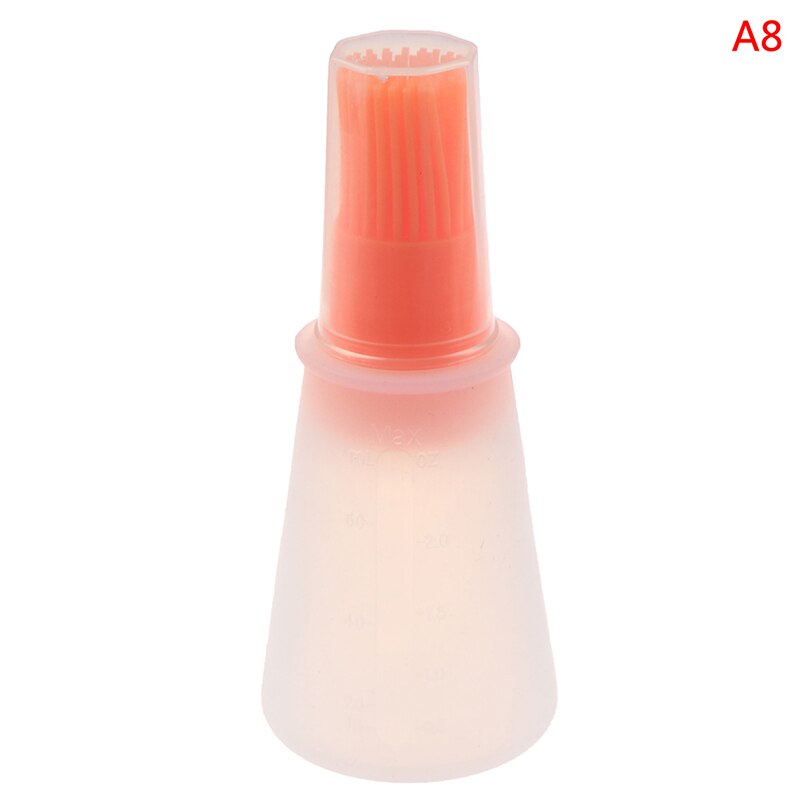Portable Silicone Oil Bottle with Brush Grill Oil Brushes Liquid Oil Pastry Kitchen Baking BBQ Tool Kitchen Tools for BBQ: Purple