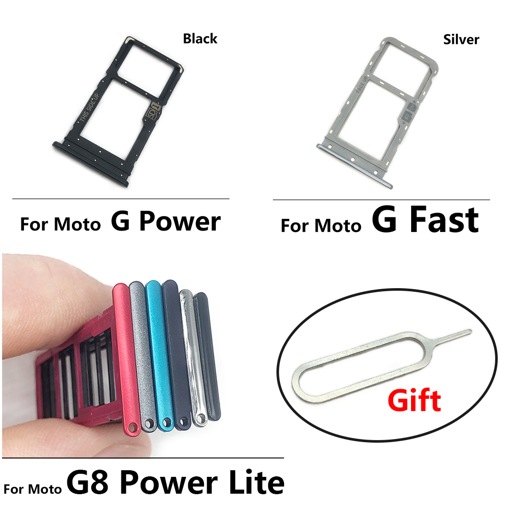 10 Stks/partij, sim Card Tray Slot Houder Adapter Accessoires Voor Moto G8 Power Lite / G Snelle/G Power G100 G60s