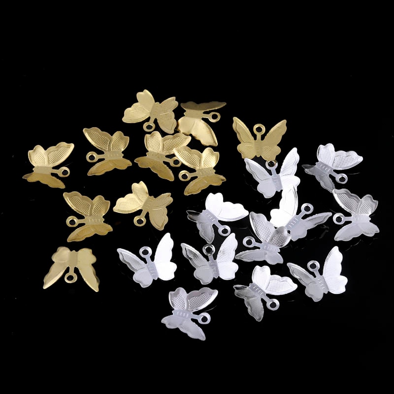 20 pièces cuivre laiton papillon pendentif breloques pour collier Bracelet boucles d'oreilles papillon fabrication de bijoux résultats accessoires