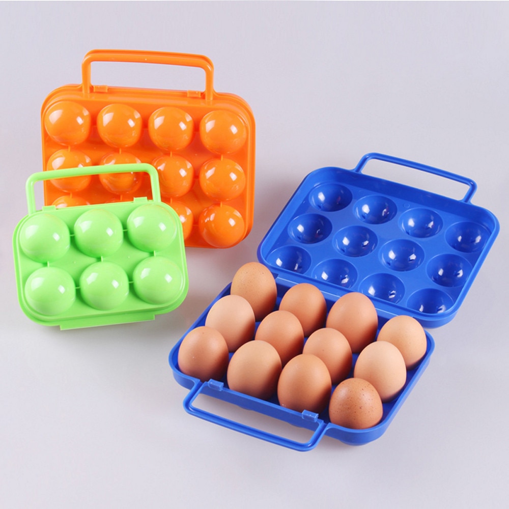 6 Grids Eieren Container Eieren Plastic Opbergdoos Koelkast Ei Opbergdoos Met Deksel Beschermende Houder Case Contenitori Cucina