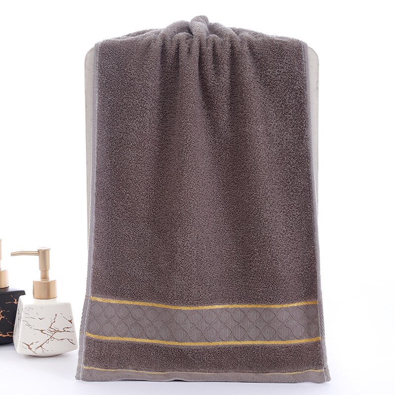3pcs set 100% Cotton Super Soft Face Towel Hotel Skin-friendly Towels Pure Cotton Good Absorbent Towels for Bathroom: Dark Brown