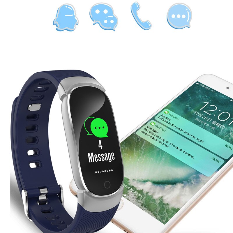 Smart Fitness Bracelet With Pressure Measurement Heart Rate Tracker Blood Waterproof Watch Smart Bracelet Women Activity Tracker