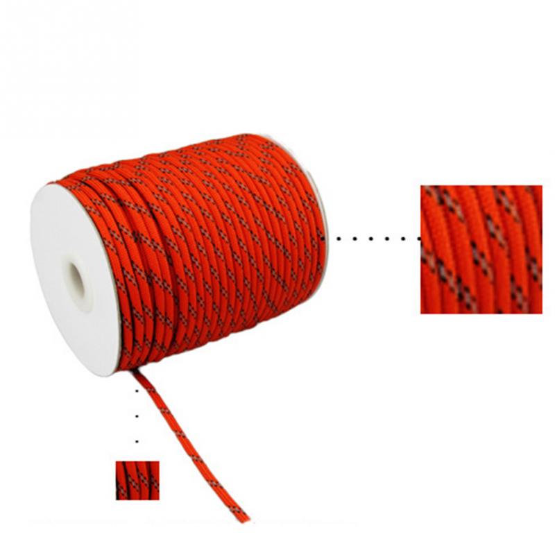 Paracord da campeggio all&#39;aperto 4mm corda per tenda riflettente in grassetto 20M 30M 50M baldacchino multifunzione cavo antivento abbigliamento sportivo all&#39;aperto