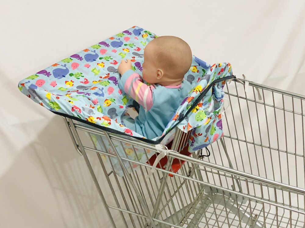 Tykkelse plus spædbarn supermarked indkøbskurv dækning / købmand mat / højstol betræk / børnetrolley mat