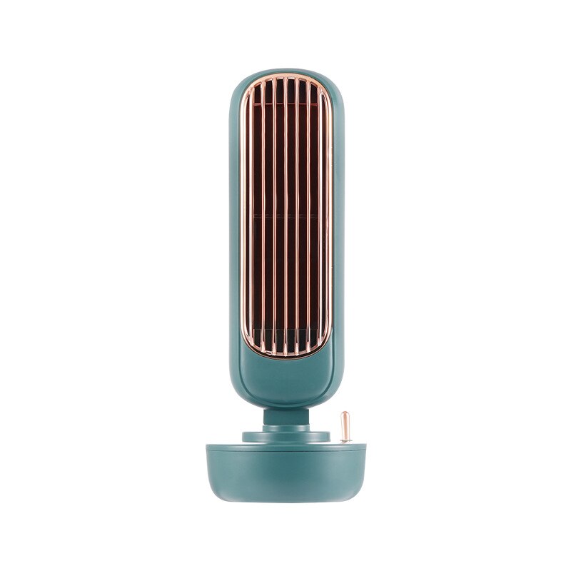 Draagbare Water Spray Mist Fan Elektrische Usb Oplaadbare Handheld Mini Ventilator Koeling Airconditioner Luchtbevochtiger Voor Outdoor: green