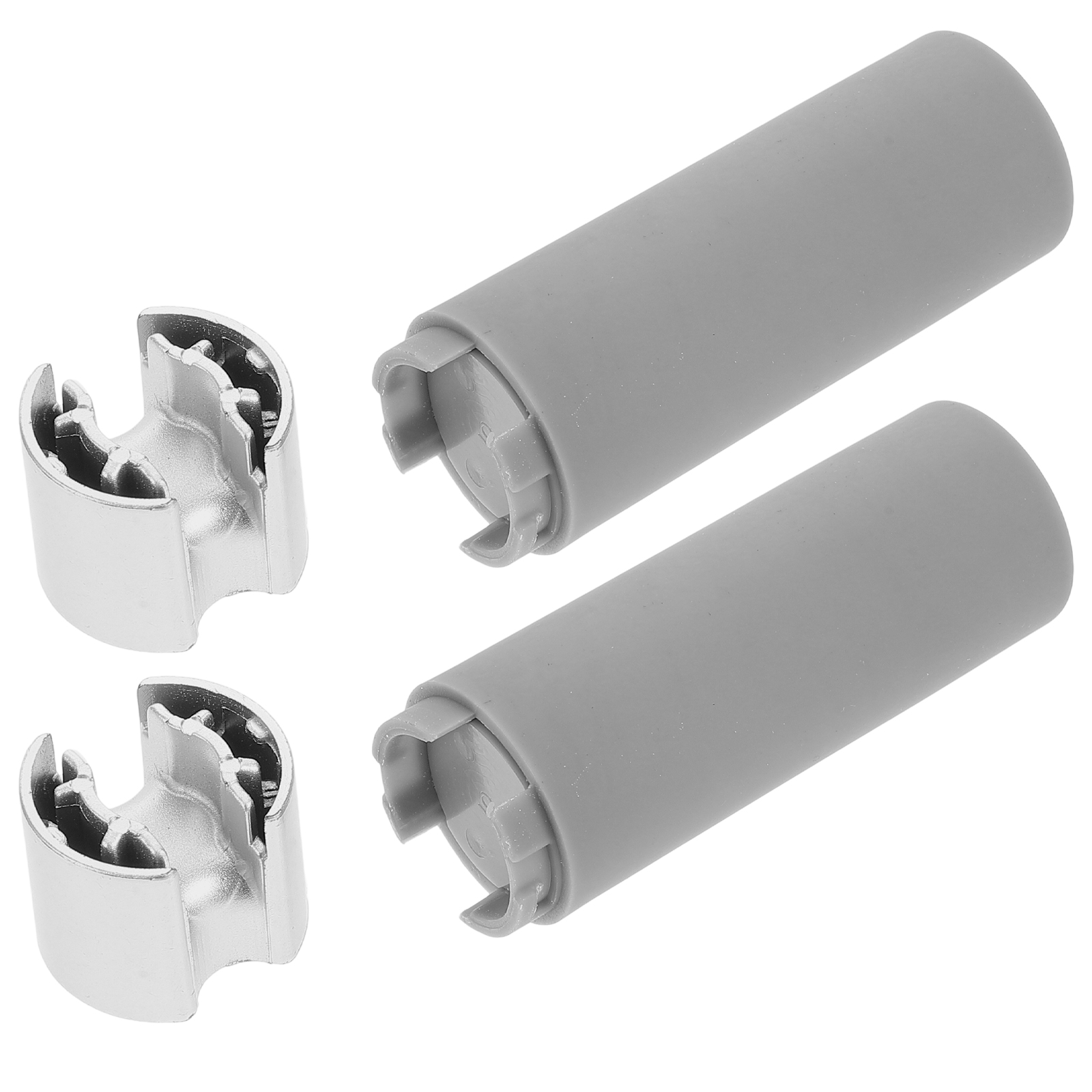 2 stk. rullegardin vedhæng gardiner persienner snorholdere tilbehør trækvægt matteret mørklægning plastik jernhåndtag gardin