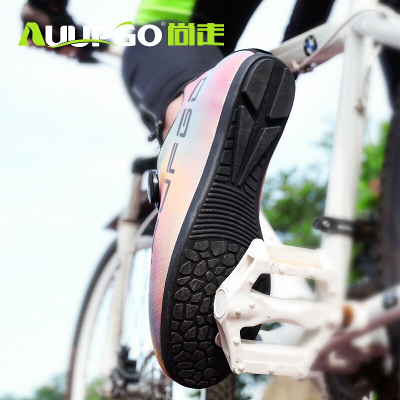 Originale auupgo landevejscykelsko størrelse 36-45 mountainbikesko herre landevejscykelsko ultralette cykelsneakers