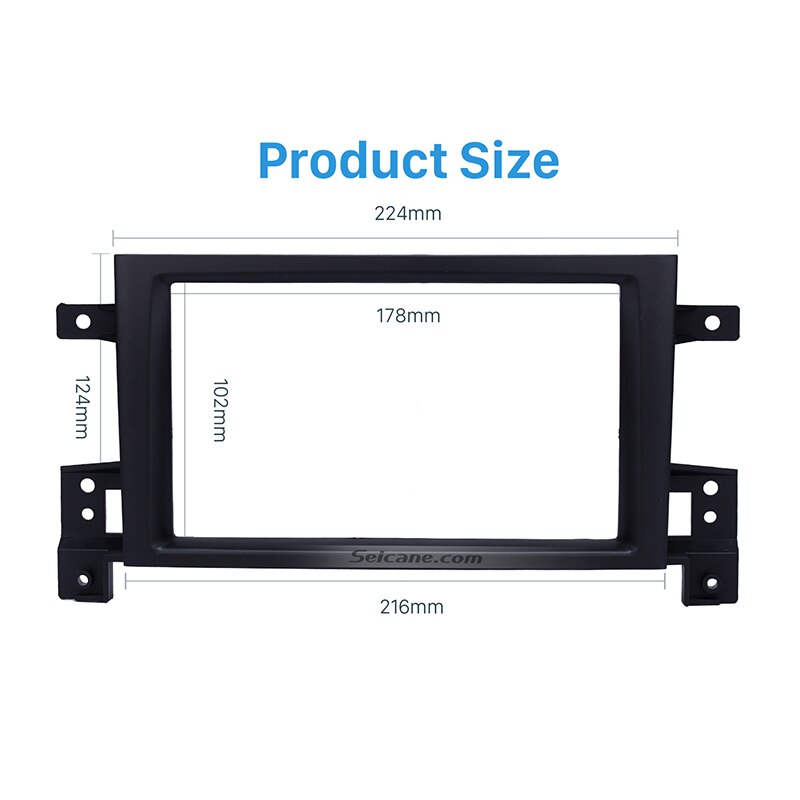 Seicane 2Din Radio de coche Fascia para 2005, 2006, 2007, Suzuki Grand Vitara DVD Panel Dash Kit de instalación de ajuste de bisel