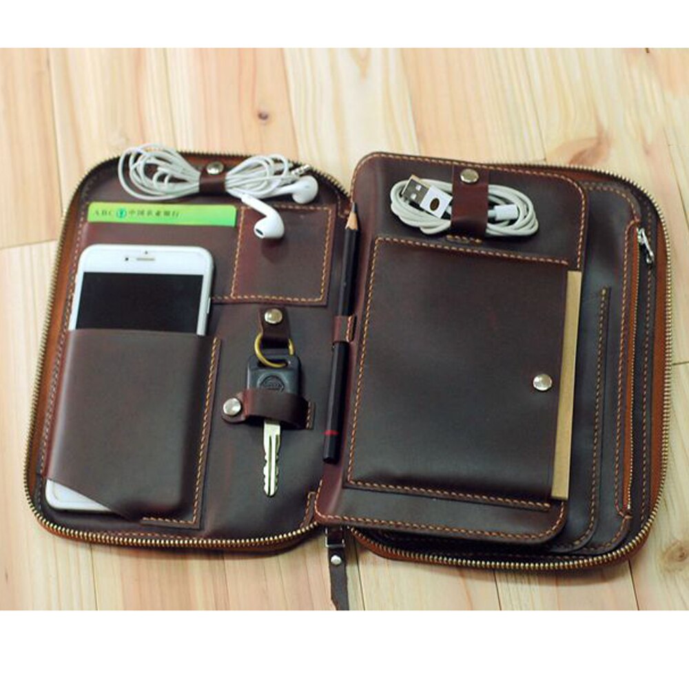 23x16.5x2.5cm cellphone pad notebook storage bag kraft paper sewing pattern hollowed stencil template