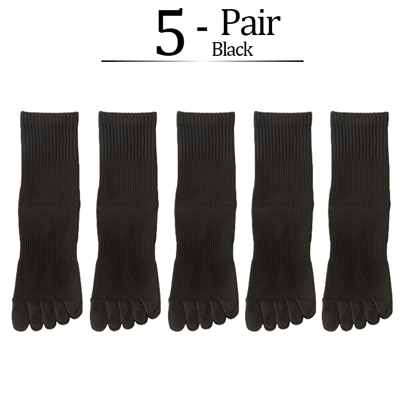 5 Pairs/lot Women Five Fingers Socks 100% Cotton Solid Colour Ladies Split Toe Sports Socks Spring Autumn Harajuku Toe Socks: dark blue